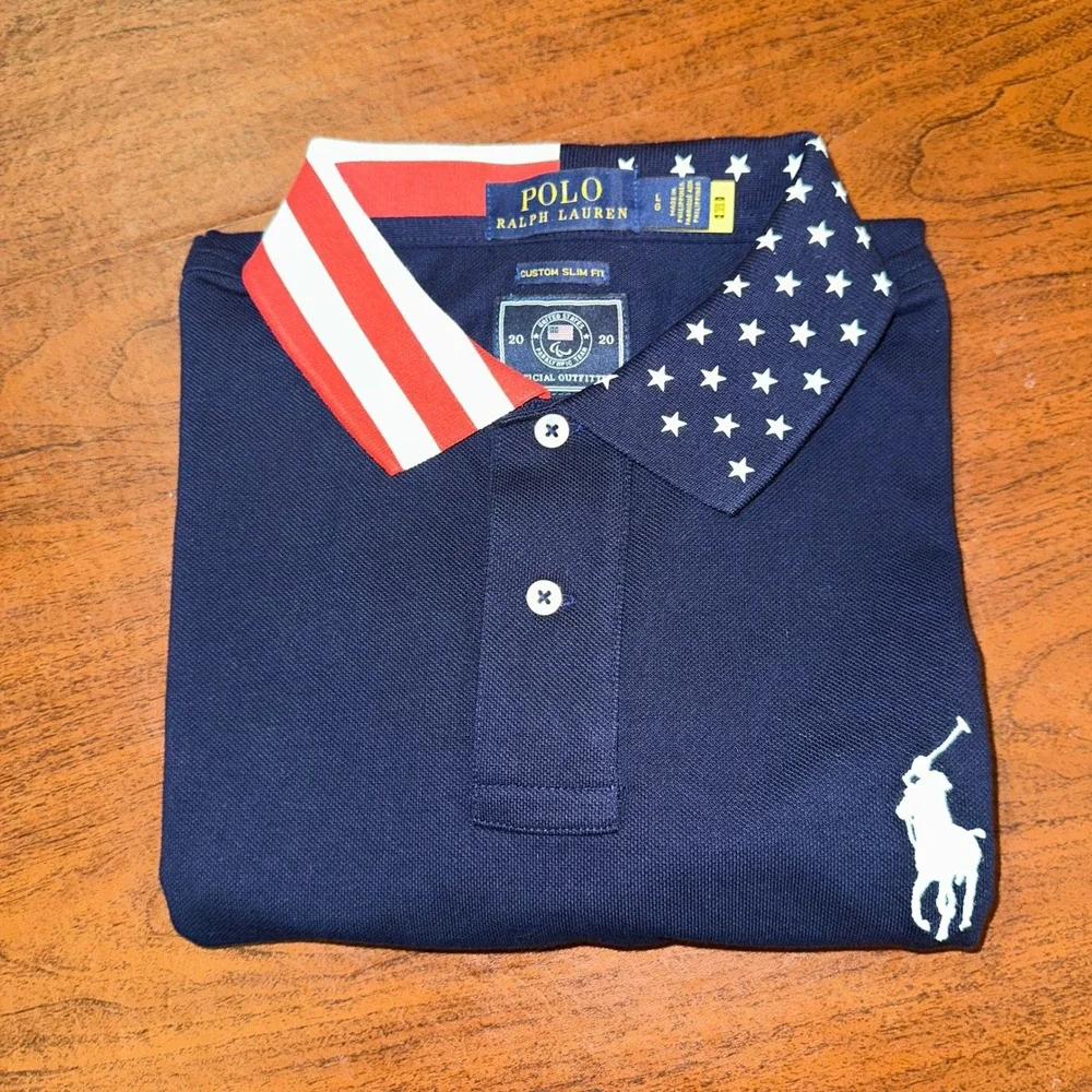 Polo Ralph Lauren 2020 US Paralympic Team Polo Navy Blue Men's Large L
